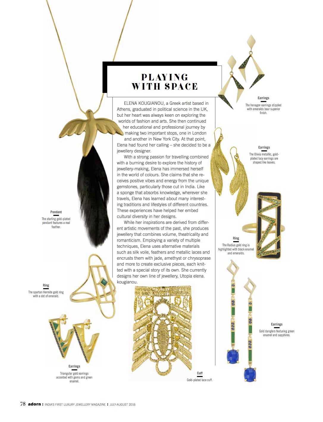 Our new article in Adorn Magazine - India about Greek Jewellery ...